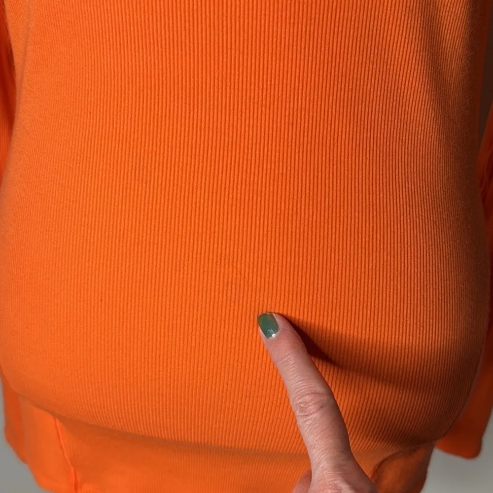 Lululemon Orange La Tight Fit Long Sleeve Mock Neck Pullover - Image 9