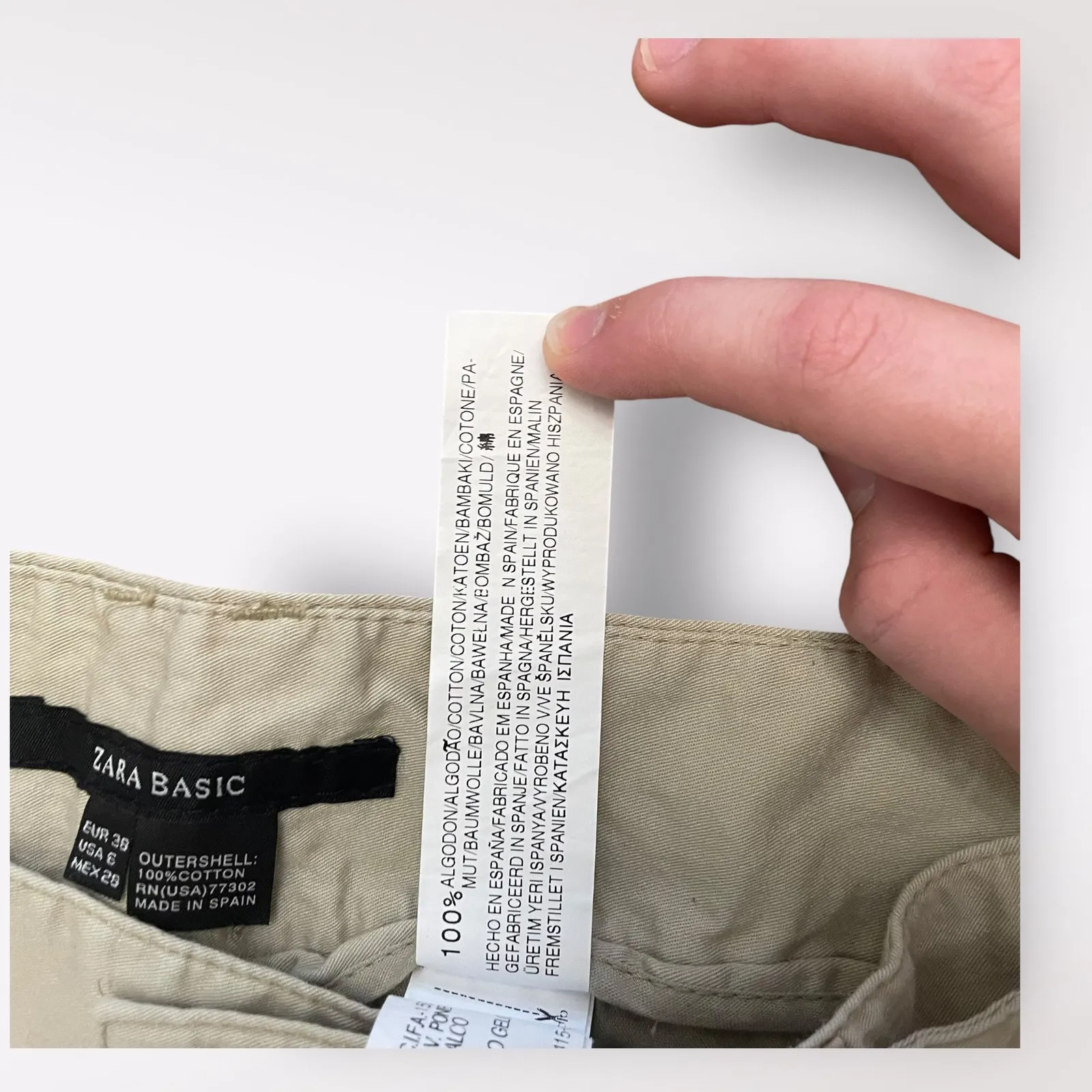 Zara Basic Tan Wide Leg Dress Pants‎ Size US 6 Business Casual Minimalist Brown - Image 9