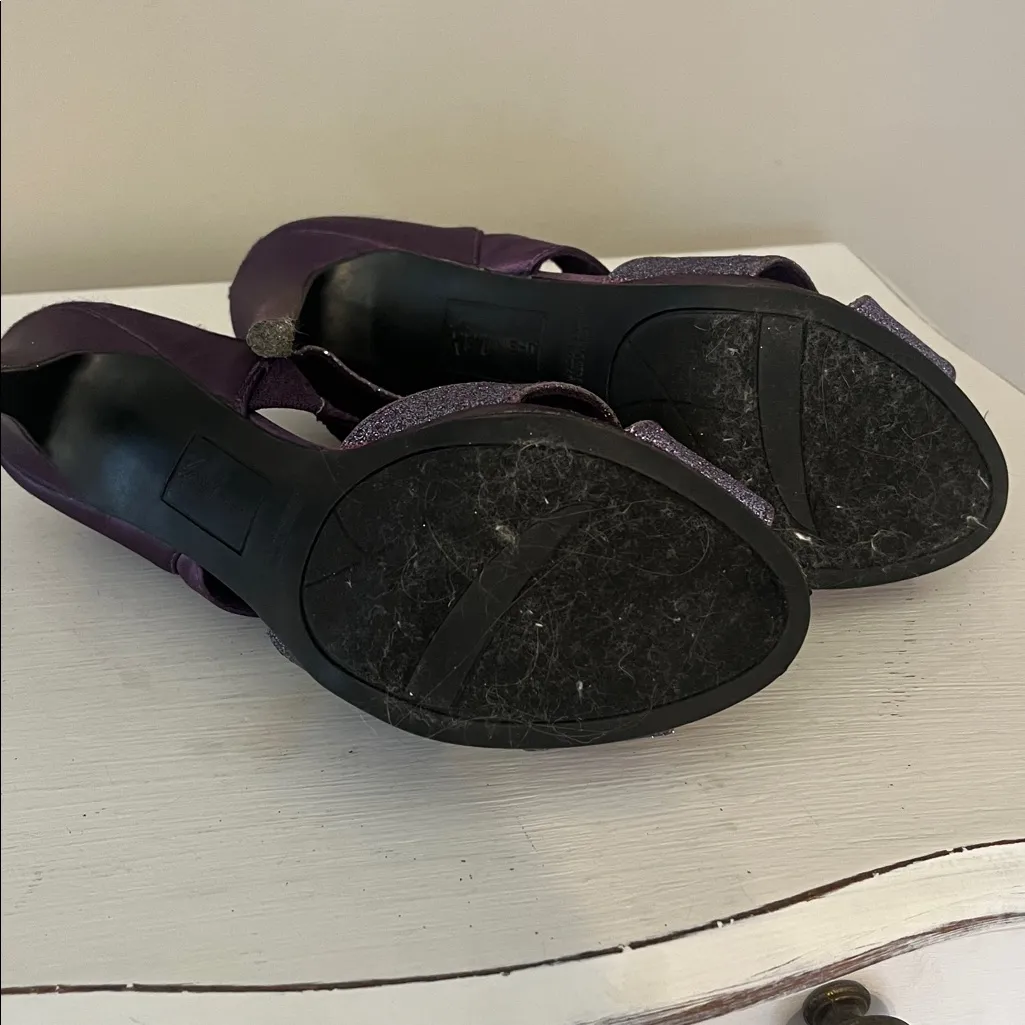 FIONI Clothing Purple Glitter Heels Size 6.5 - Image 5