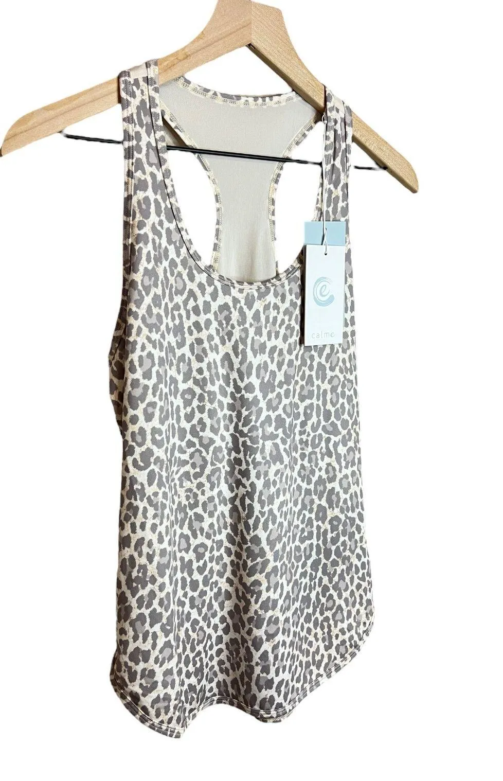 CALME Effect Draped Racer Back Tank Top - Image 2