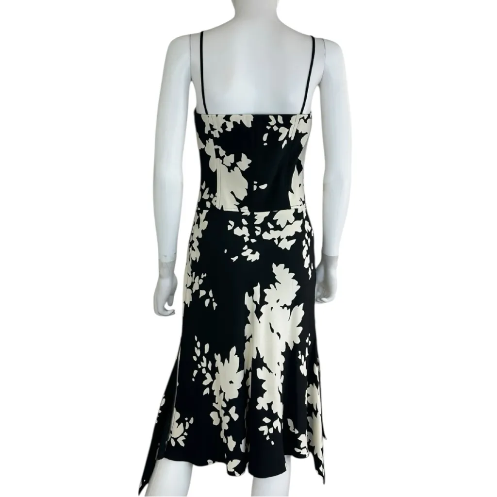 CARLISLE Black and White Midi Dress Size 2 - Image 3