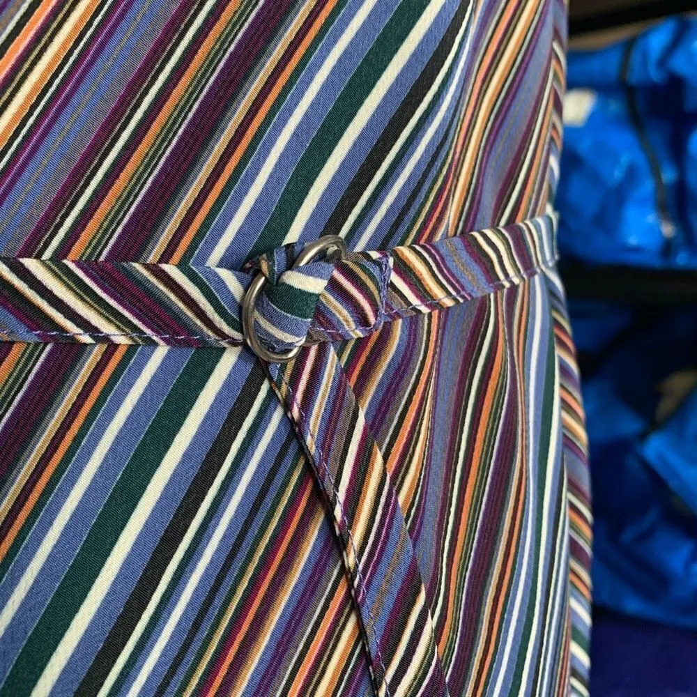 Y2K Jonathan Martin Dress Multicolor Stripe Sleveless Retro 70s Sleeveless Midi - Image 11