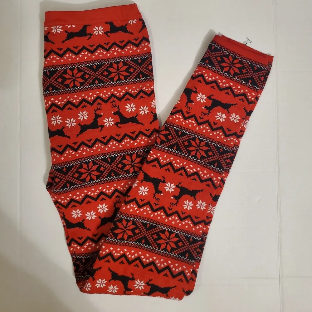 NWT! 33 Degrees Christmas Red Striped Tights S - Image 7