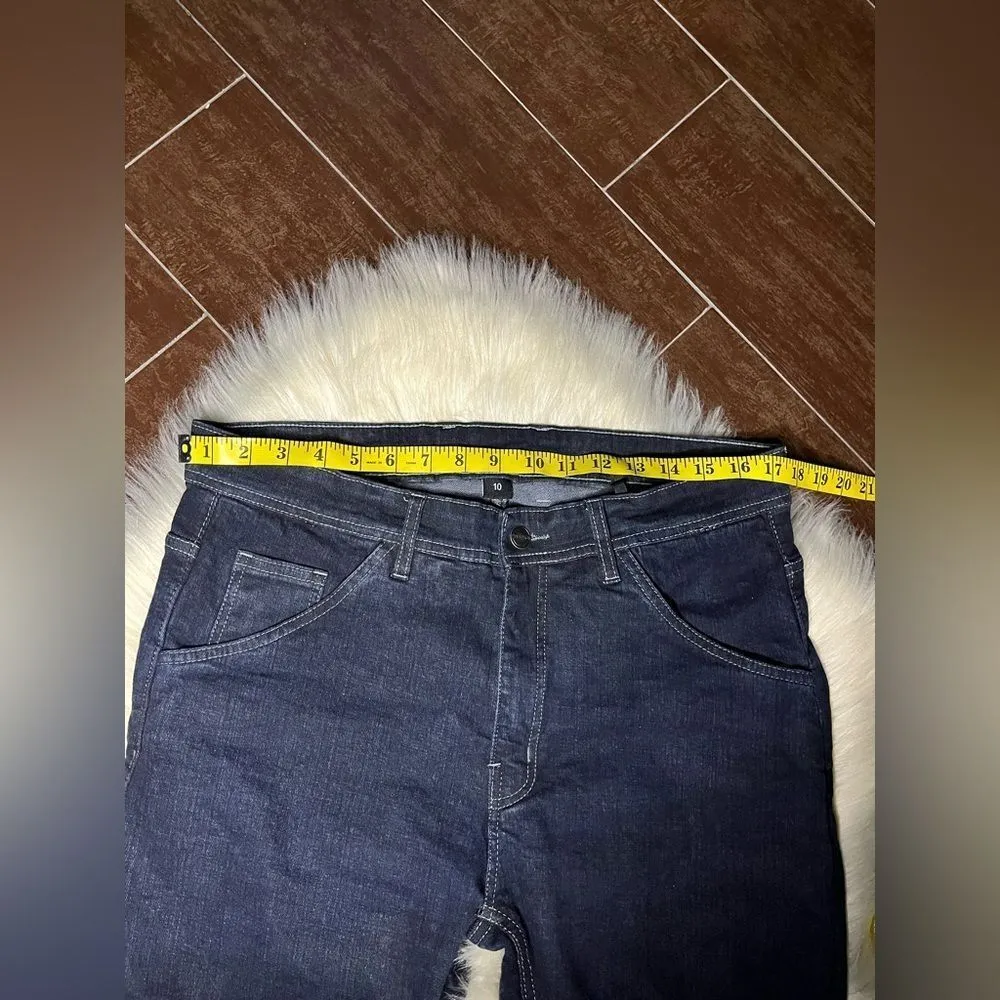 Iron Workers Selene Women's Jeans Dark blue motorcycle riding Denim Jeans Sz 10 - Image 8