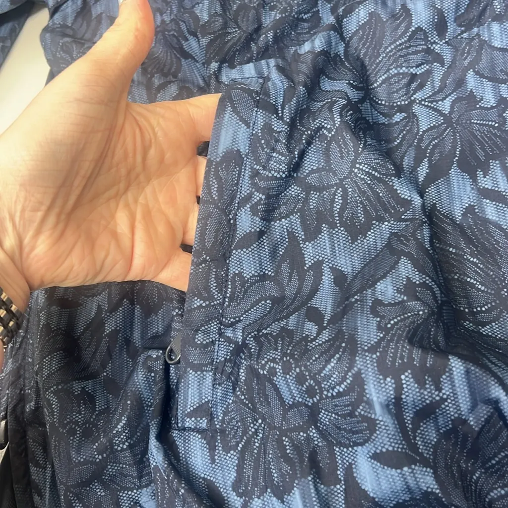 Athleta Sightseer Lace Jacket Navy Floral‎ Size 2X NWT - Image 9