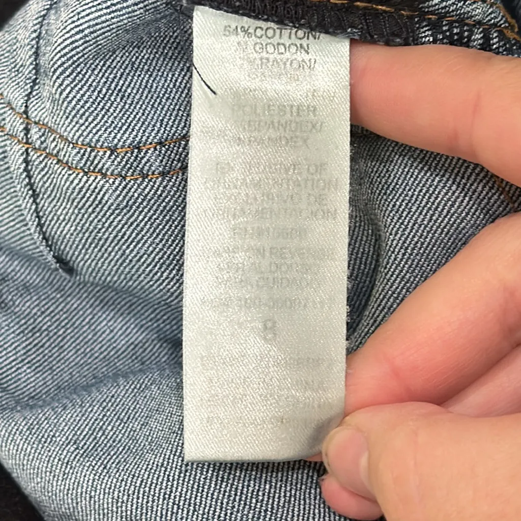 Democracy "Ab" solution Skinny Distressed Jeans Classic Denim Dark Wash size 8 - Image 13