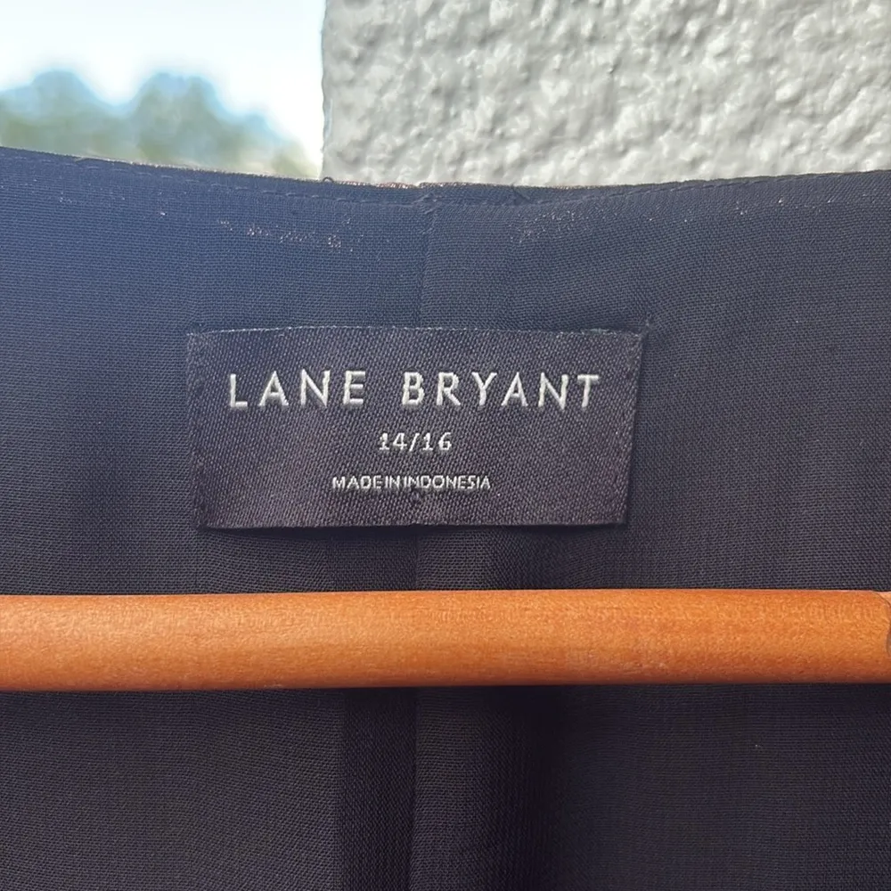 Lane Bryant Blouson-Sleeve Surplice Metallic Midi Dress - Image 5