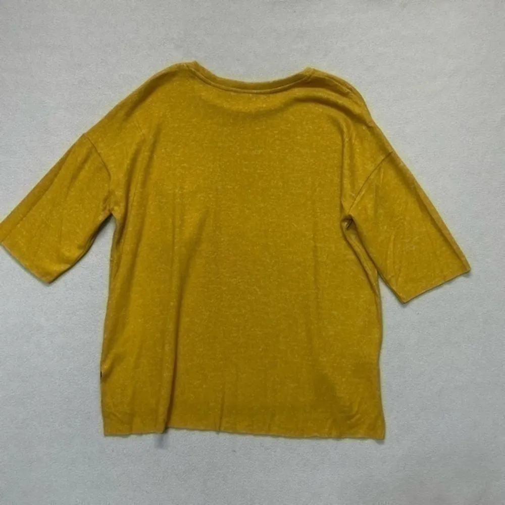 Philosophy Knit Sweater Short Sleeve yellow gold viscose women’s size small - Image 7