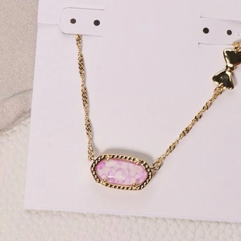 Kendra Scott x LoveShackFancy Bow Gold Elisa Necklace - Image 3