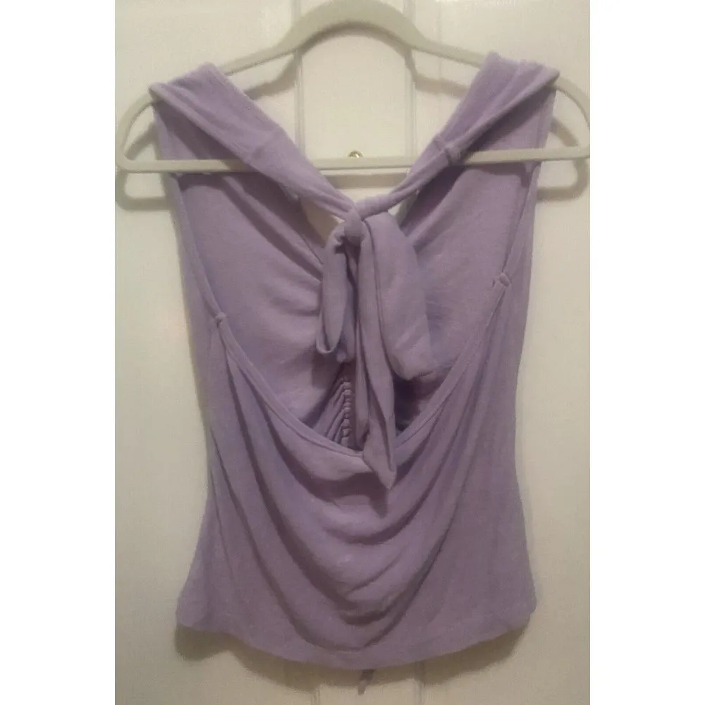 Women's Chaser By Revolve Small Tank Halter Top Ruched Drawstring Sides Lavender - Image 2