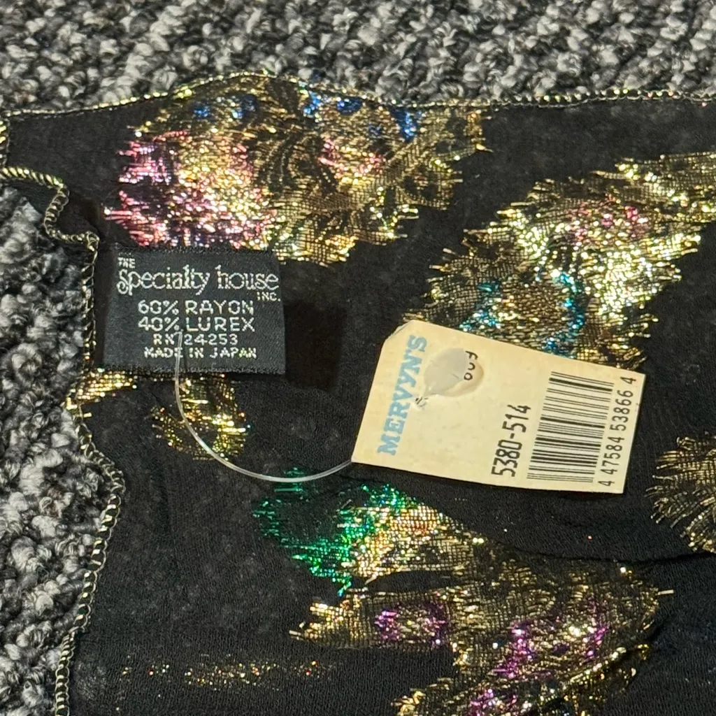 Vintage The Specialty House Scarf Womens Casual Paisley Multicolor Made In Japan Blue - Image 3