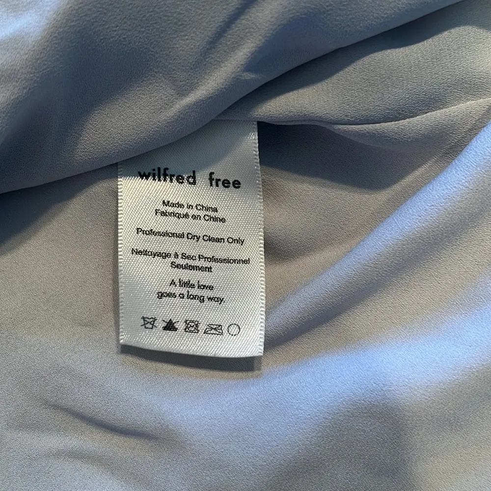 Wilfred Free slip dress light periwinkle Lace accent pullover mini lightweight - Image 8