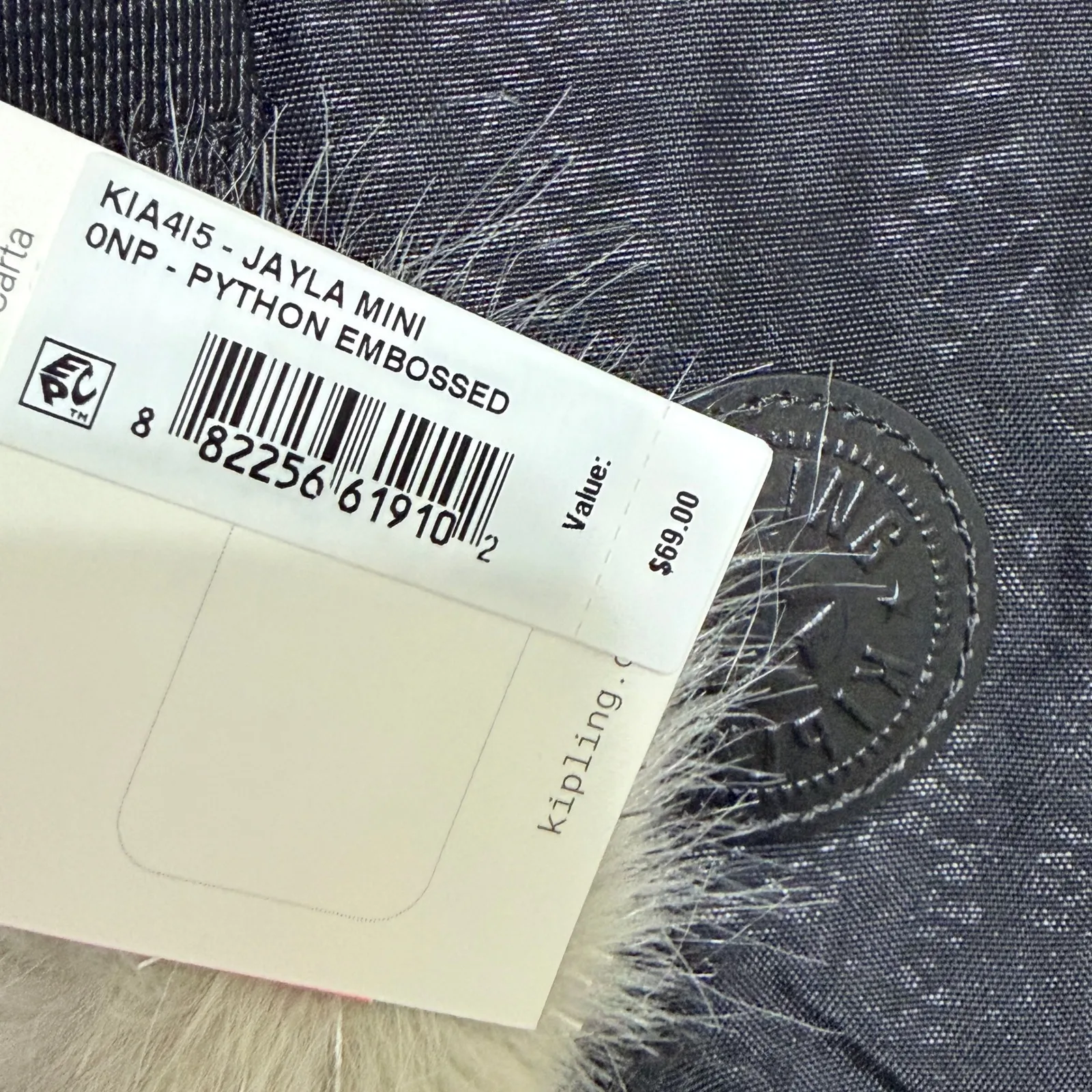 Kipling Jayla Mini Embossed Black Crossbody Bag - Image 6