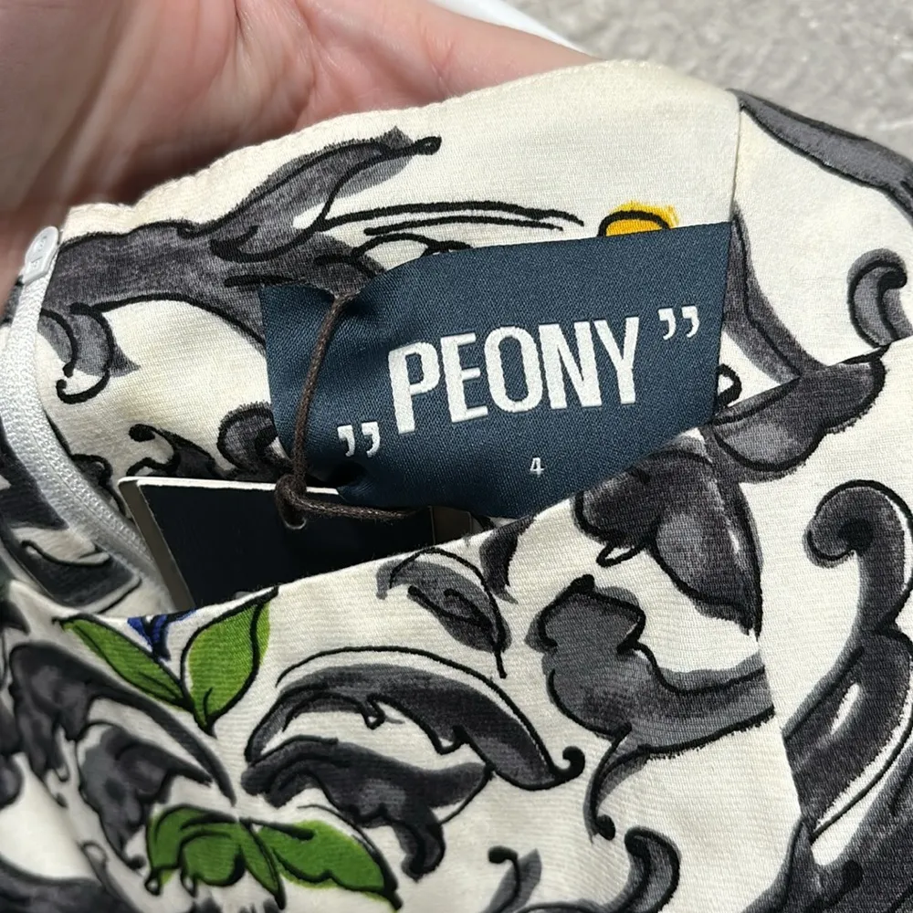 Peony For Anthropologie Celine Mykonos Print Boat Neck Dress Size 4 NWT - Image 3