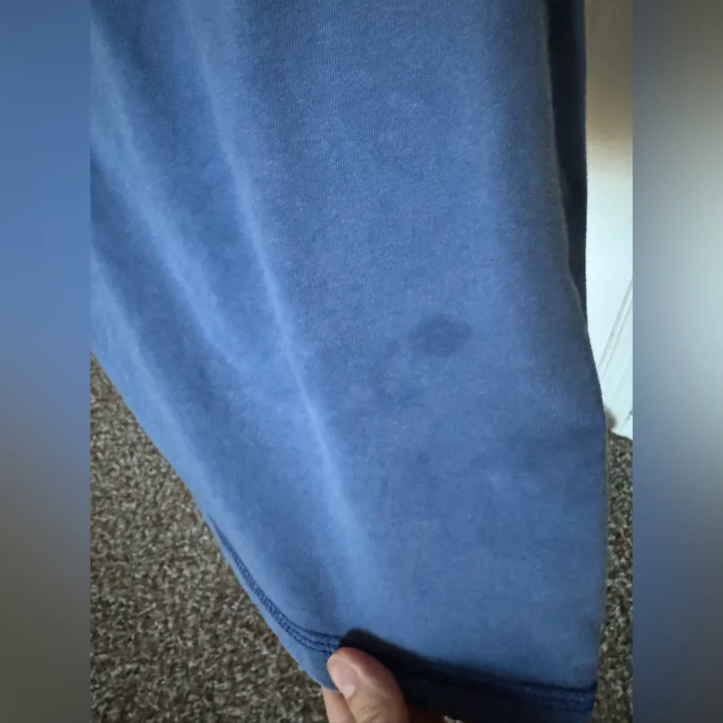 Free People Blue Sleeveless Hoodie Dress/Skort in size Small - Image 3