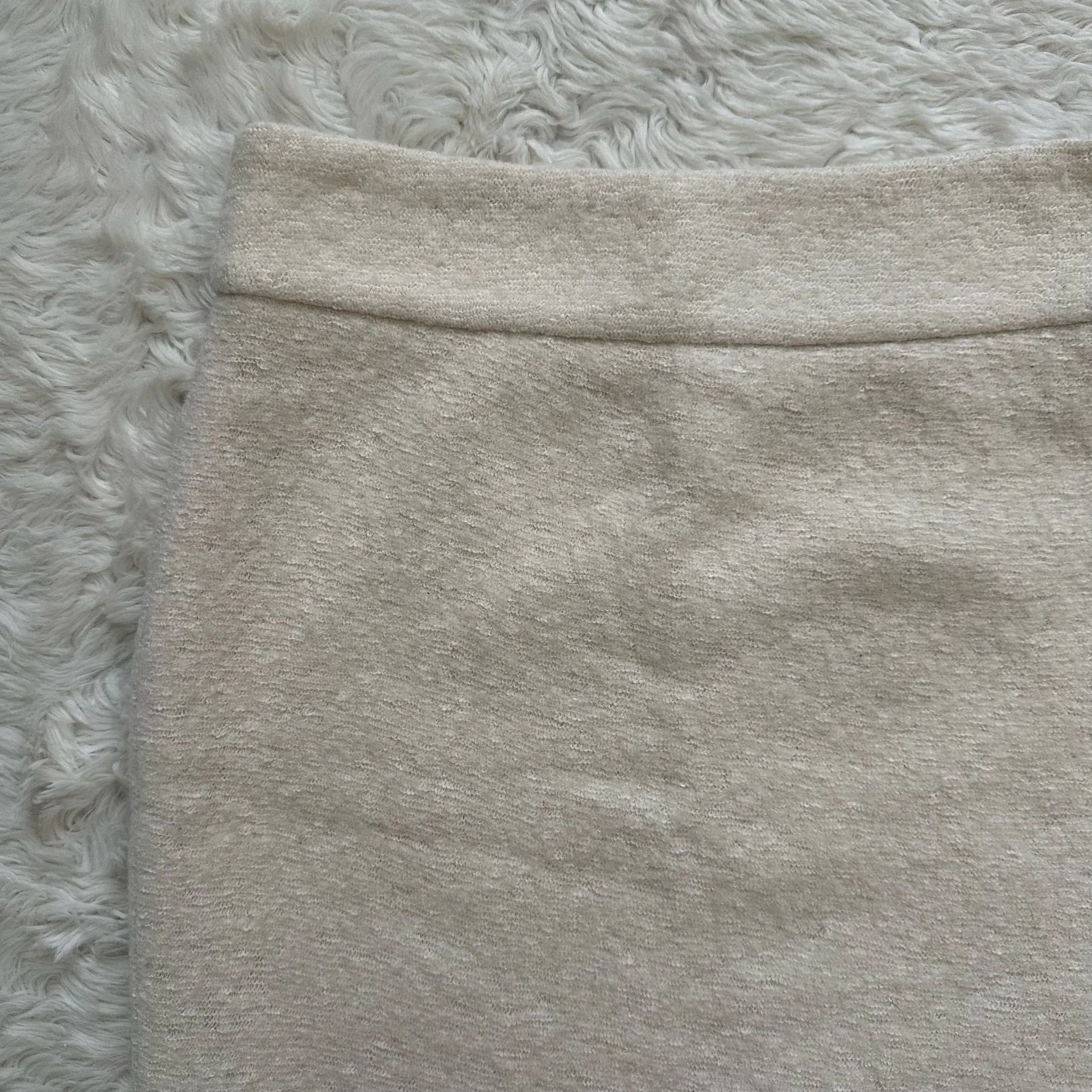 Banana Republic Skirt Pencil Straight Knit Above The Knee Wool Blend Cream Sz 0 - Image 3