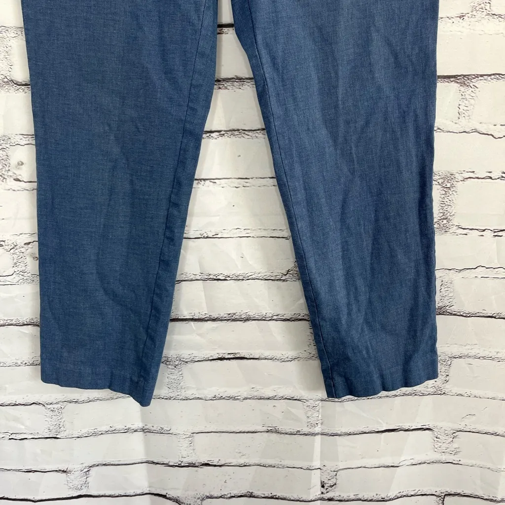 LOFT The Riviera Slim Ankle Pants Women’s 6 Blue High Waist Workwear Casual Chic - Image 4