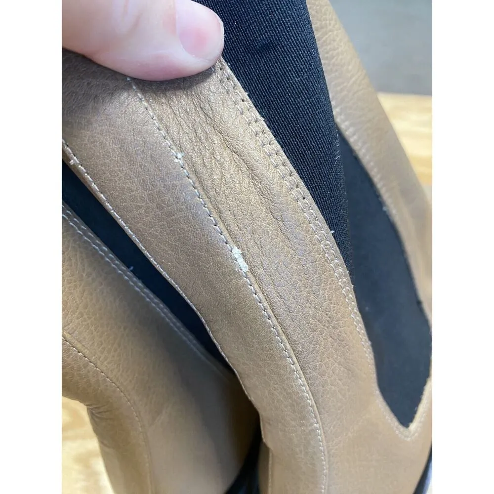 Paloma Barcelo Platform Chelsea Boots Women's 38 Brown Leather Round Toe S72 Size 7.5 - Image 2