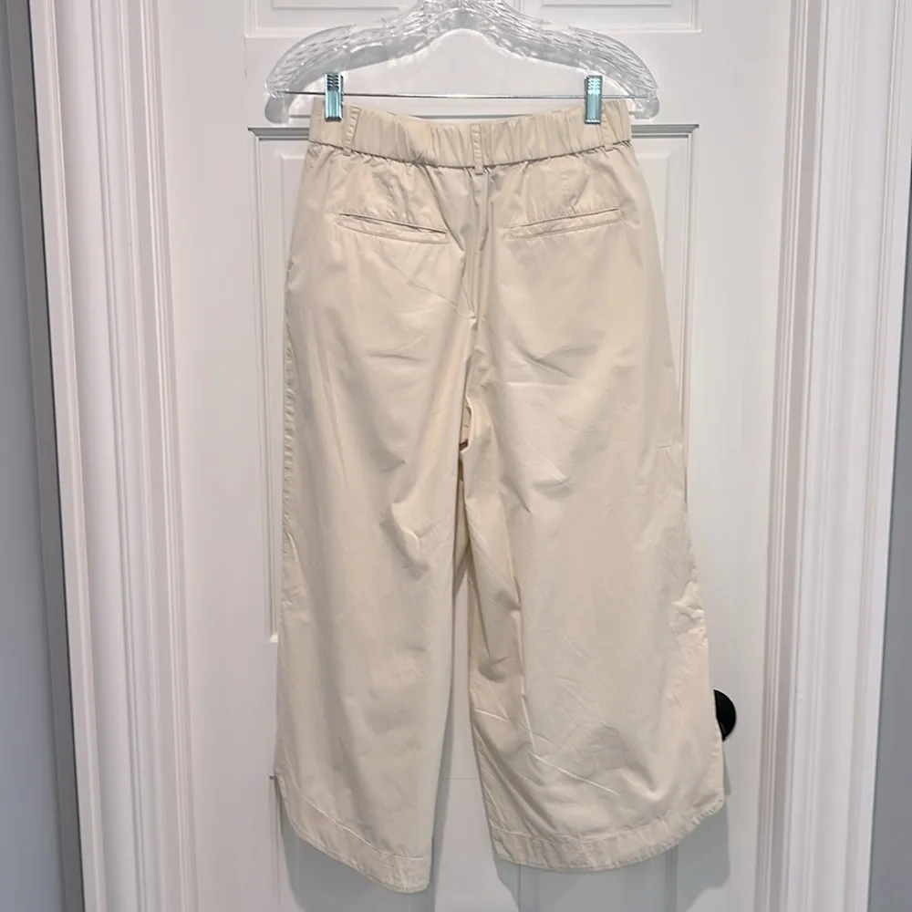 Mare Mare x Anthropologie Curved Hem Chino Pants Wide Leg Small Light Sand Tan - Image 5