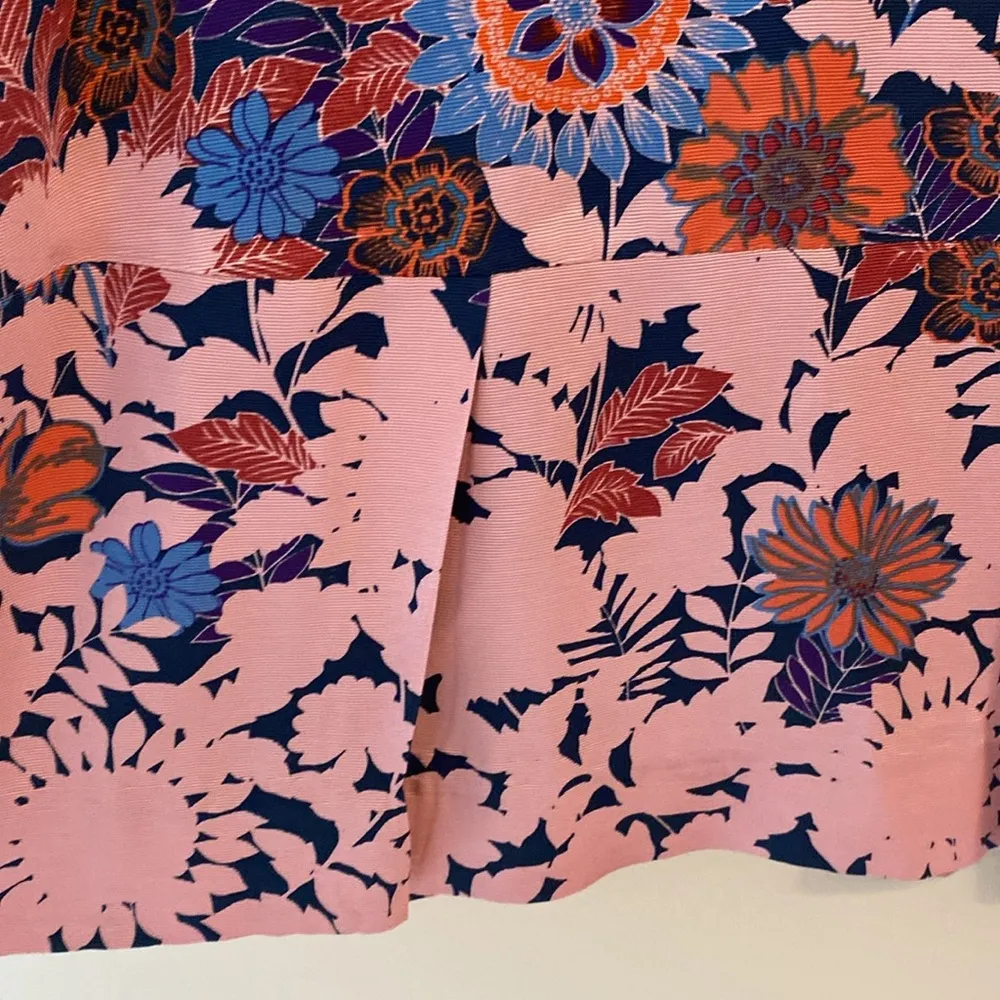 Anthropologie HD in Paris Floral Peplum Top Sleeveless Chic Colorful Size 6 - Image 2