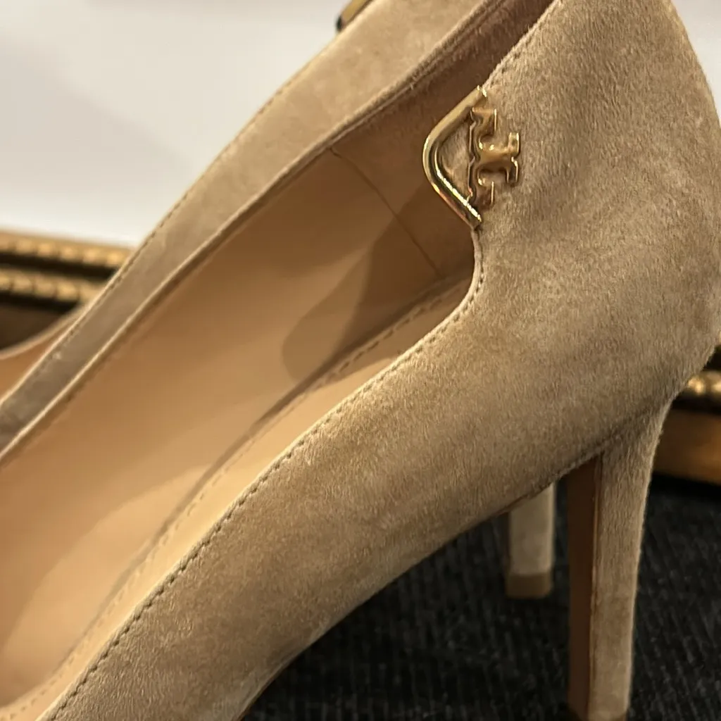 Tory‎ Burch Heels~Suede with leather soles~Size 9.5~ EUC!!! - Image 14