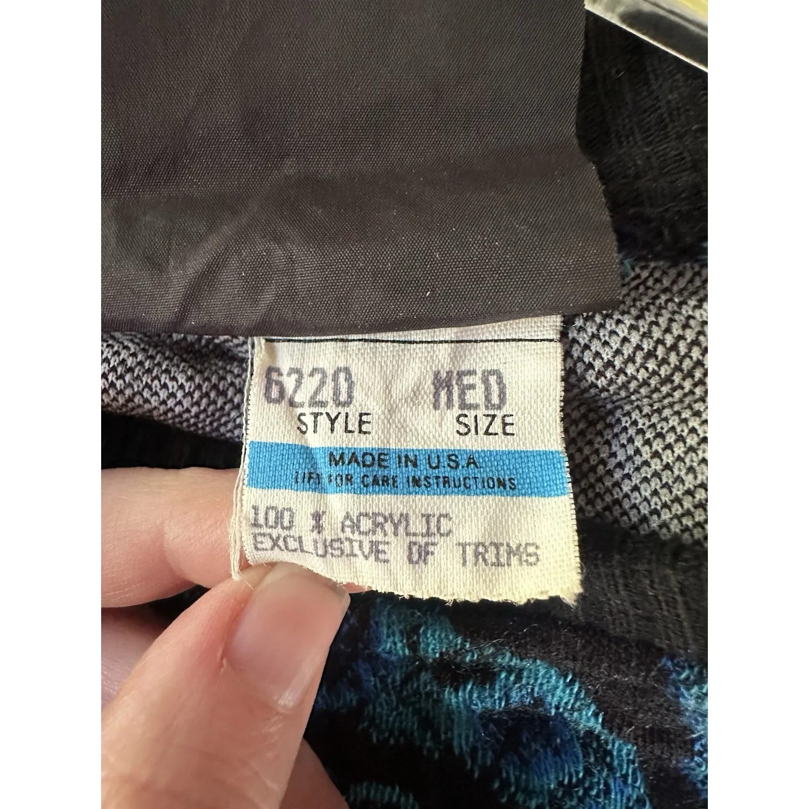 Vintage Jane Tise Black And Blue Floral Tunic Dress Esprit EUC - Image 9