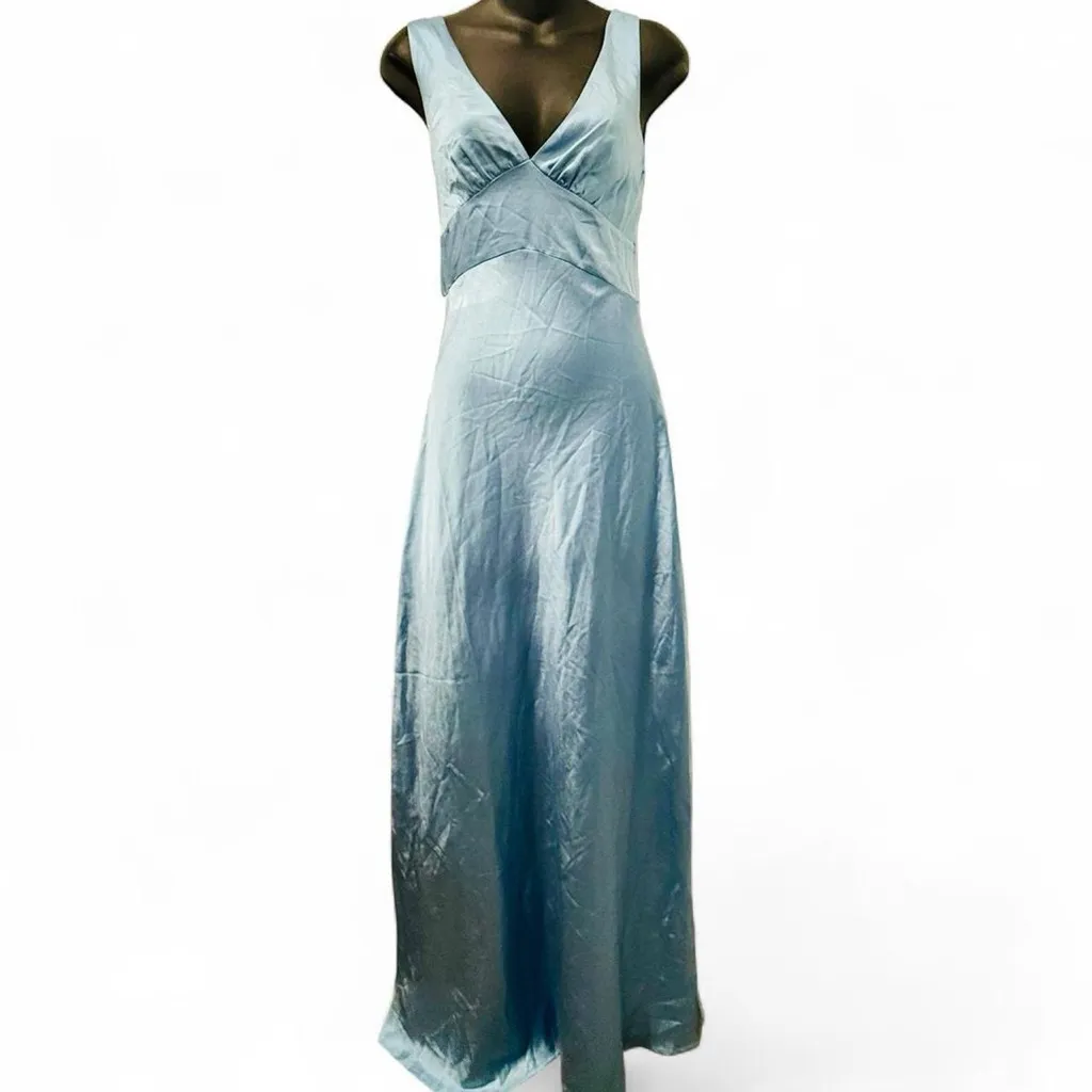 Princess Polly Birdette Plunge Maxi Dress Blue - Image 5