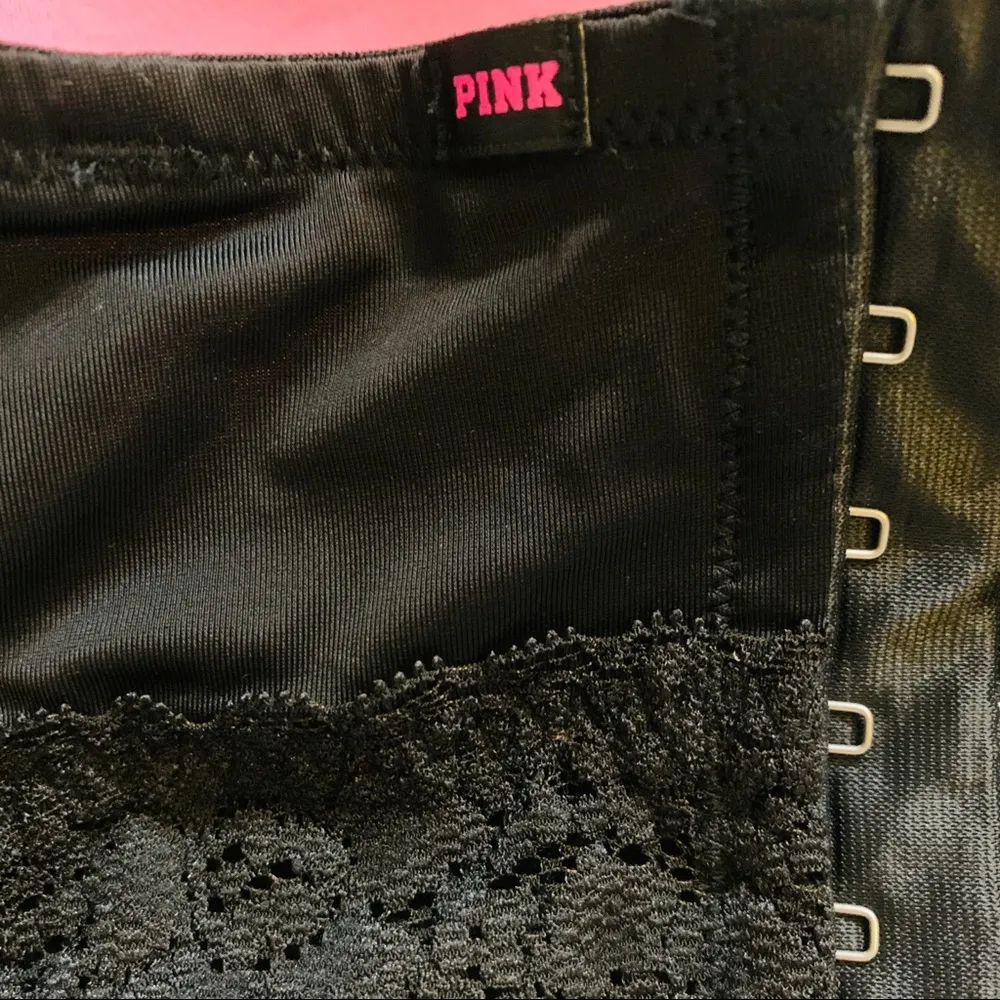 PINK Victoria’s Secret Black Sequin Bustier Size 34B - Image 9
