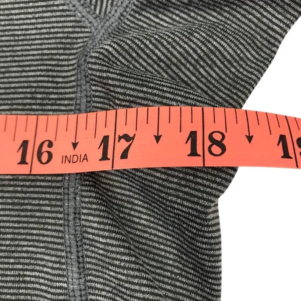 REI Half Zip Base Layer Top Women M Mini Stripe Comfort Outdoor Casual Athletic Gray Size M - Image 5