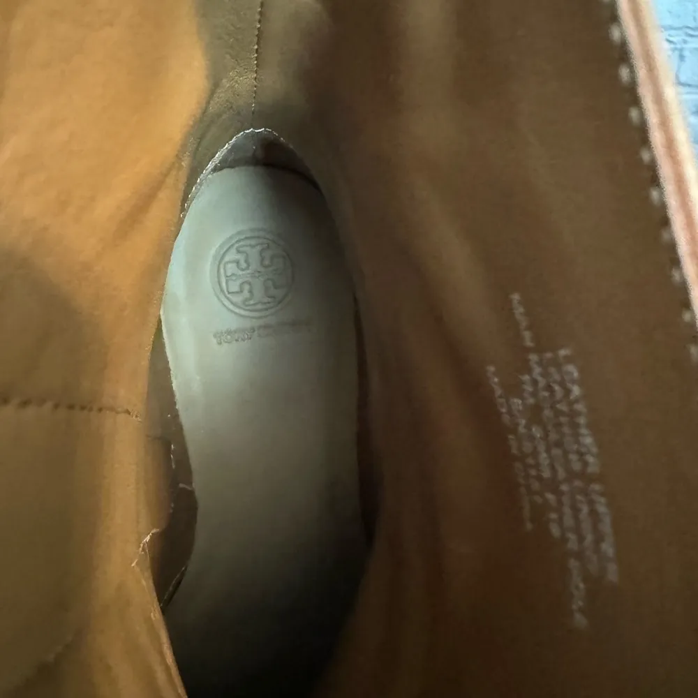 New Tory Burch Miller brown Leather Bootie 45MM Heel Zip Up Shoes Size 7 - Image 5