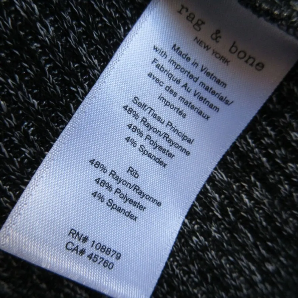 NWT Rag & Bone Clara in Black Heather Torqued Waffle Knit Racerback Tank Dress L - Image 5