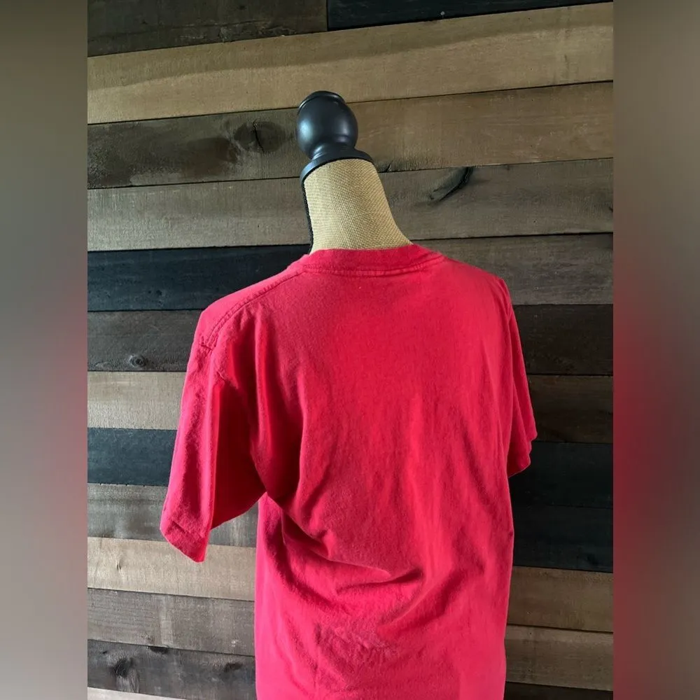 Vintage 90's Ford Mustang Red Short Sleeve T - Image 2