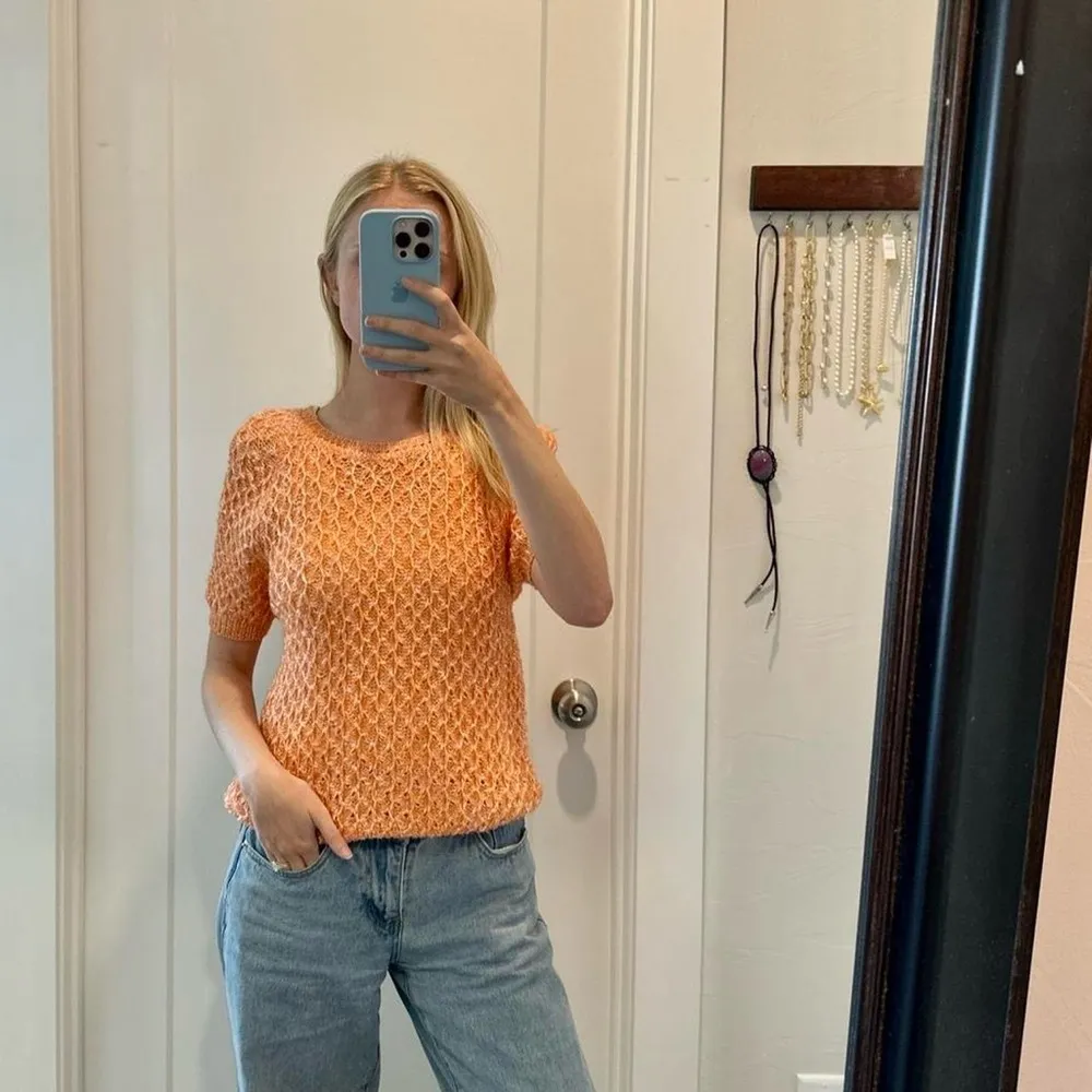 Confezioni di Lusso Women's Vintage Orange Stretchy Top Made in‎ Italy Small - Image 4