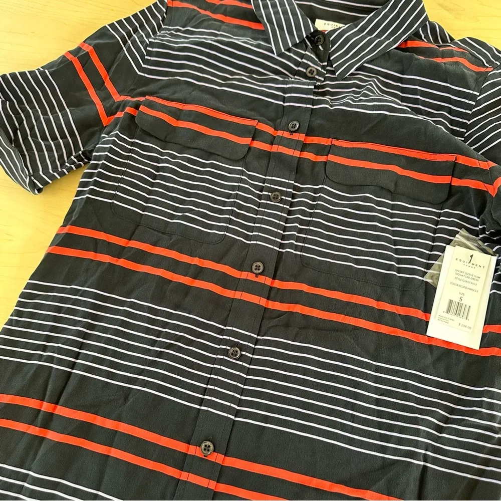 Equipment Short Sleeve Slim Signature Silk Dress - Image 5