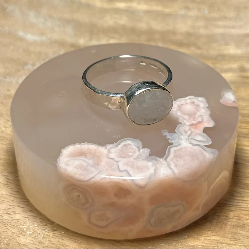 Sterling Silver Moonstone Oval 925  India Ring - Image 4