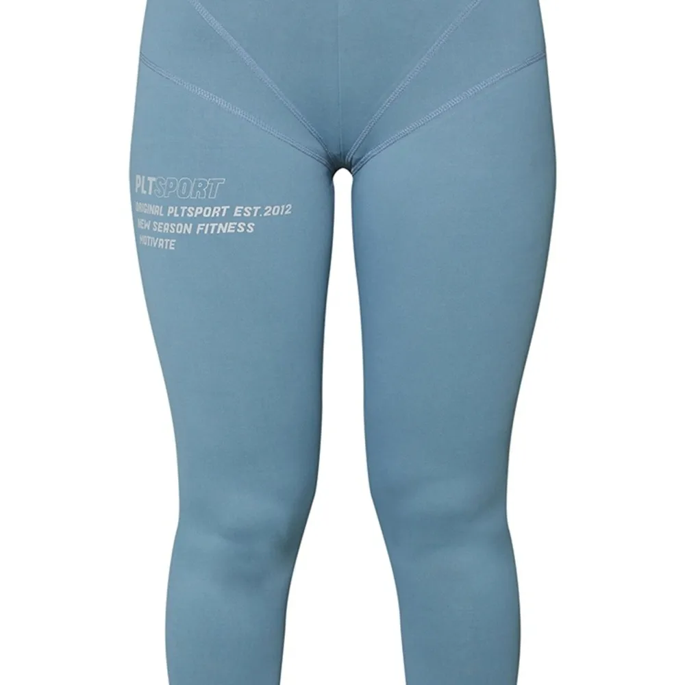 06PLT.- STEEL BLUE STITCH DETAIL GYM LEGGINGS. Size 2 - Image 3