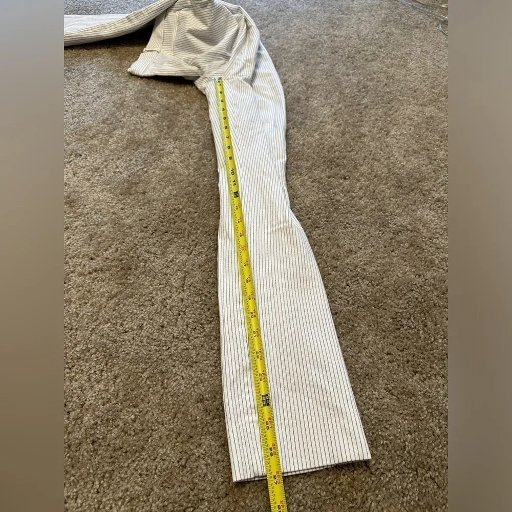 Banana Republic High Rise Sloan Full Length Pant White Black Stripe - Image 8