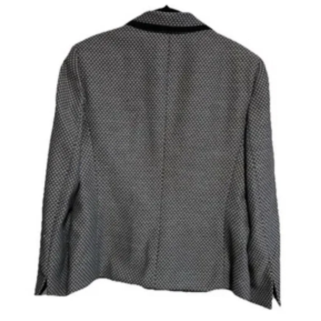 Kasper Jacket Blazer Size 14 Black White Contrast Trim Career Workwear NWT - Image 5