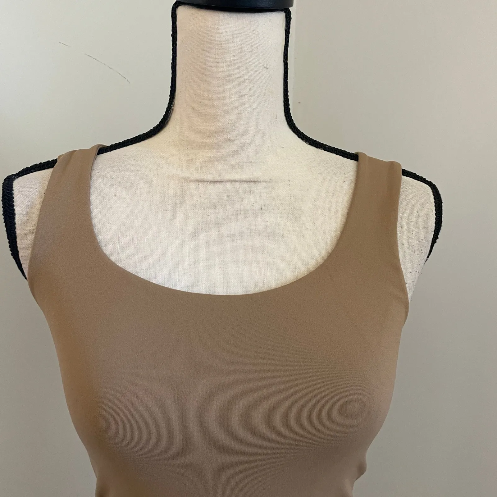 Dynamic  Scoop Neck Sleeveless‎ Tank One Size Camel Tan Athleisure Elevated Basic - Image 8
