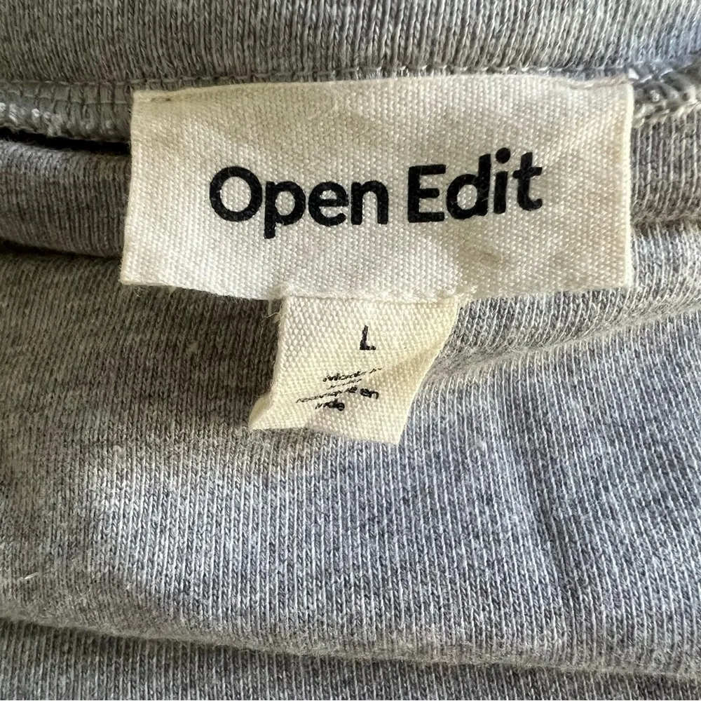 Open Edit Women's Cropped Pull Over Dual Drawstring Sweatshirt Size L - Image 5