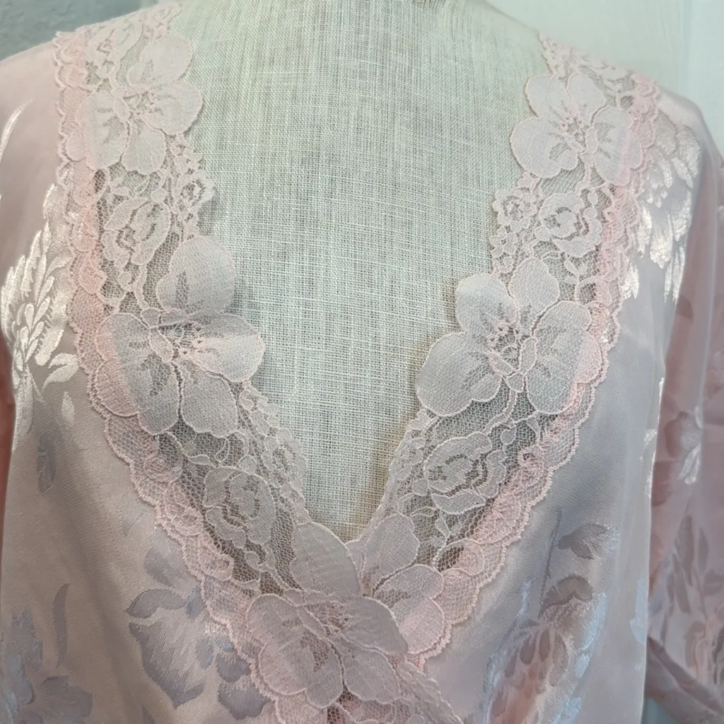 Vintage Victoria secret 1970s / 80s label lace trim sleep blouse coquette style - Image 13