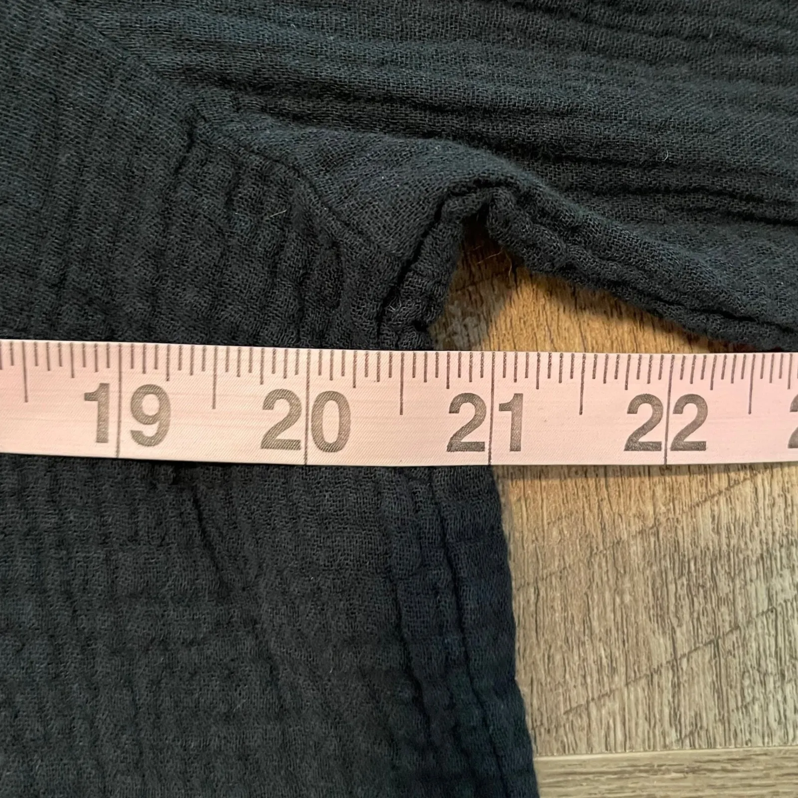 Marine Layer Top XL Black Button Down Blouse Long‎ Sleeve Gauze - Image 6