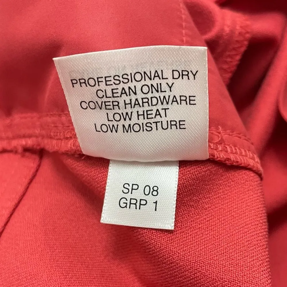 St. John Sport Red Stretch Cotton Twill High Rise Flare Pants Women’s Size 2 - Image 12