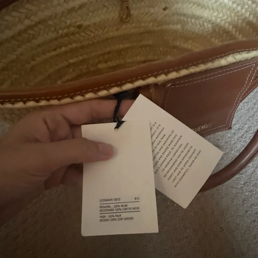 Jacquemus Le Panier Soil straw bag NWT - Image 6