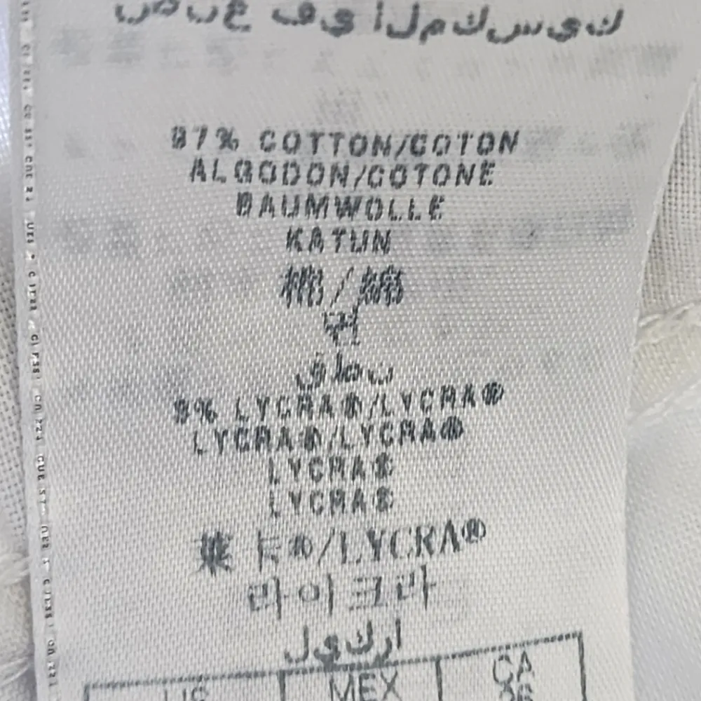 Guess Cut Off Blue and White Shorts - Image 7