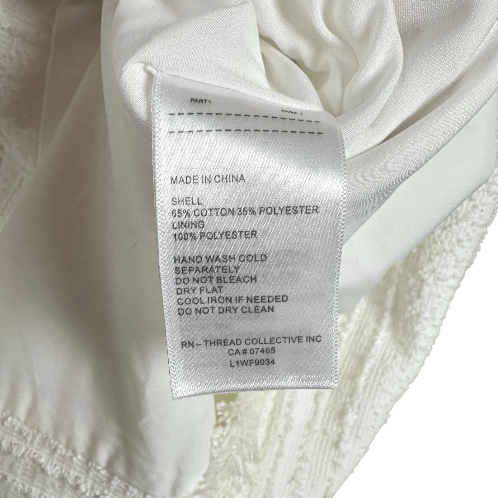 Laundry Shelli Segal White Tweed Fringe Hooded Cardigan Jacket Women's XL - Image 7