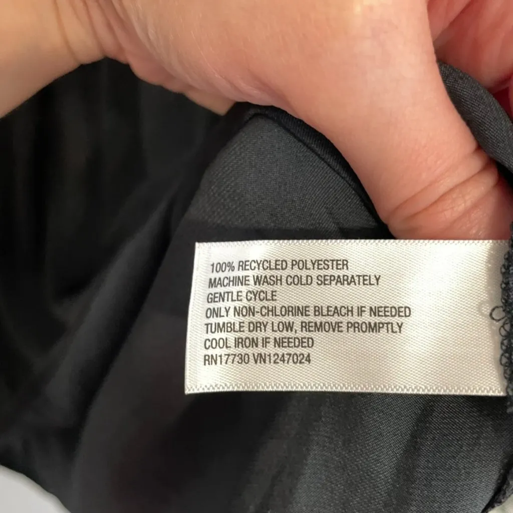 NEW NWT A NEW DAY Balloon Long Sleeve Femme Popover Shirt Solid Black Crepe Work - Image 11