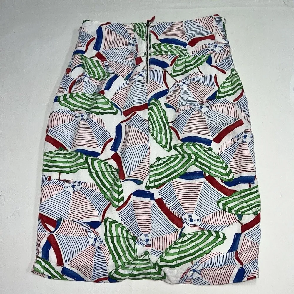 Anthropologie 43 of 52 Conversations Linen Blend Umbrella Buttoned Skirt Women 4 - Image 7