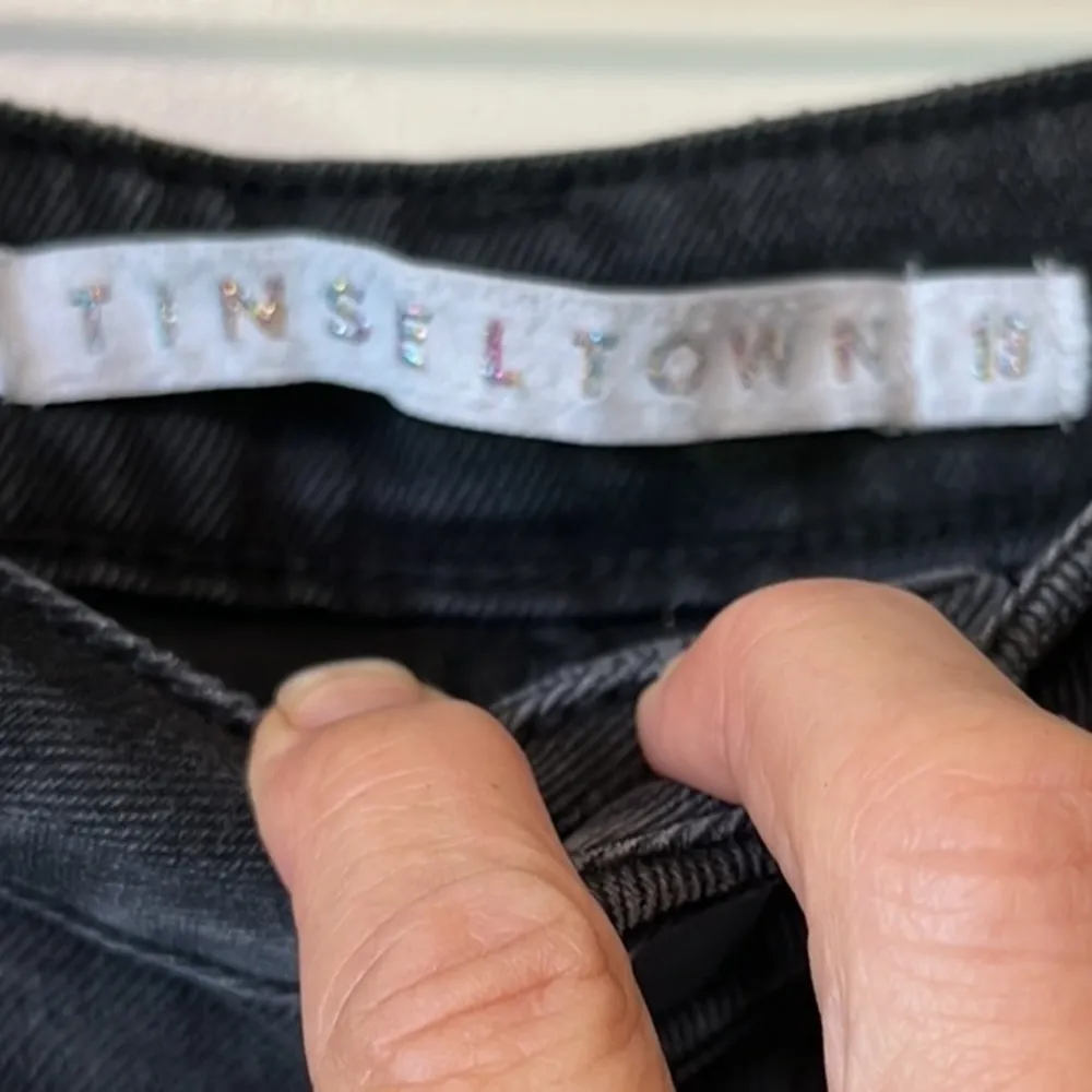 High Waist Loose Mom Jean Tinseltown Vintage Black Womens 13 - Image 8