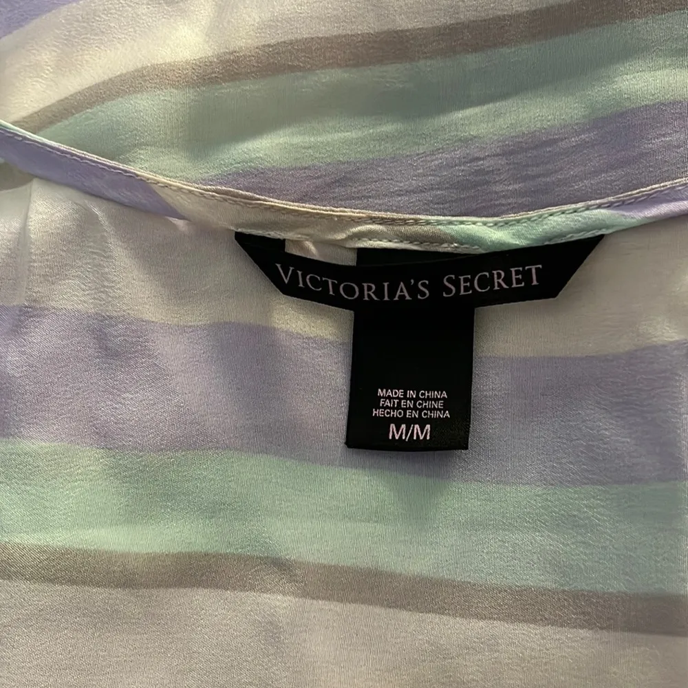 Victoria’s Secret - 100% Silk Pastel Striped Tank - M - Image 3